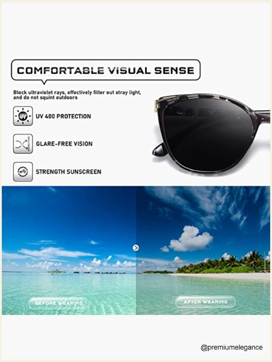 Cat Eye Sunglasses for Women UV400 Protection Trendy Cateye Glasses main image 6